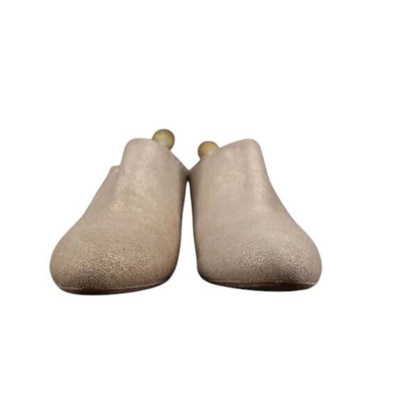 BCBGeneration Shoes Women 7.5 Mule Slip On Clog Leather Metallic Lori Block Heel - Picture 6 of 15